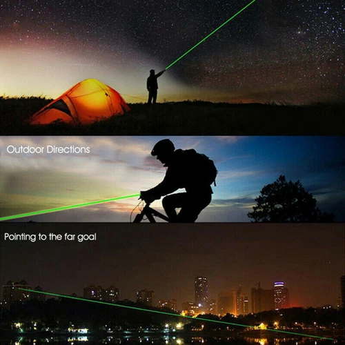 500 METR Laserpointer Grün Rot Reichweite EXTREM STARK / SEHR HELL 1mW Akku DE - Bild 11 von 22