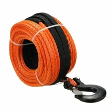 10MM X 30M Dyneema SK75 Winch Rope Hook Synthetic Recovery Offroad Cable 4x4 4wd