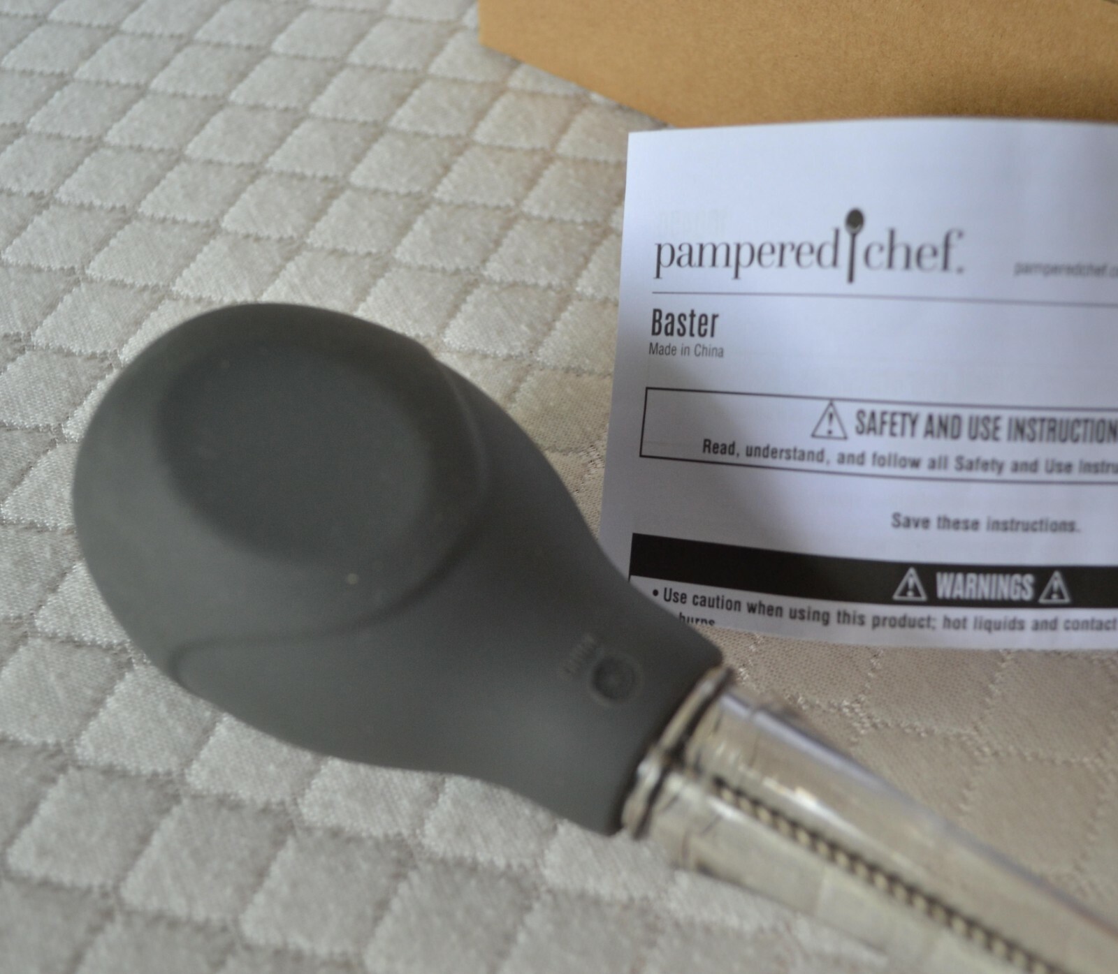 Pampered Chef NEW Bulb BASTER Heat Resistant No Roll Cleaning