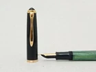 ? Pelikan 400NN Green Striped Fountain Pen 14k M Flex Nib Vintage Excellent