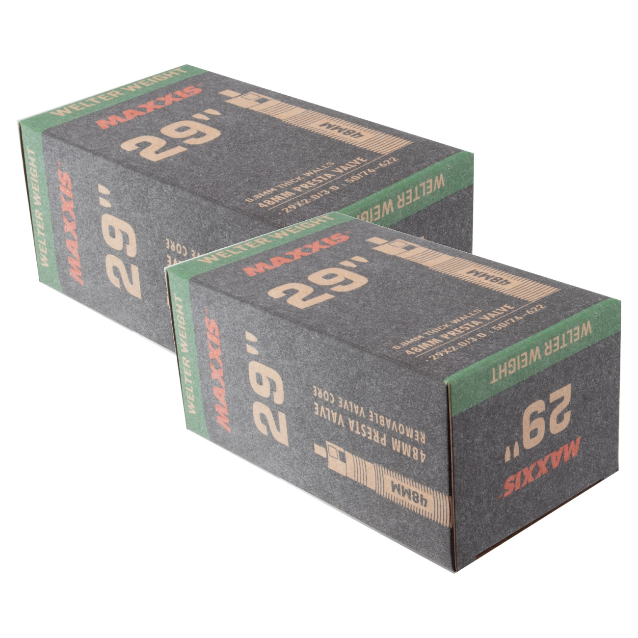 Pack of 2 Maxxis Welterweight Tube 29x2.0-3.0 PV 48mm 0d