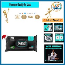 Dude Flushable Wipes Mint Chill 48 Count - Septic Safe, Aloe, Vitamin E, Aloe...