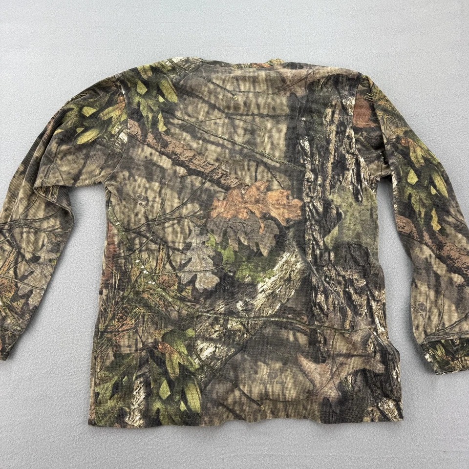 Camisa Mossy Oak Para Hombres Grande Camuflada Manga Larga Botón Henley Caza Aire Libre Foto 3 de 4