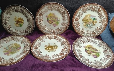 VINTAGE PALISSY ''GAME SERIES'' 28 CM SPEISETELLER X6 guter Zustand