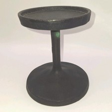 Pottery Barn Petaluma Brutalist Hammered Cast Iron Pillar Candle Holder 4.25"