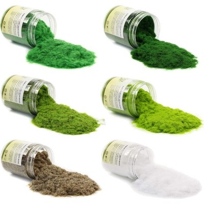 Evemodel 6 Flaschen 35g Streugras Wiese Modellbahn Landschaft