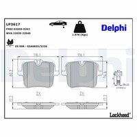 Delphi Bremsbelagsatz, Scheibenbremse LP3617 FüR BMW