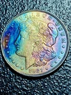 303 💎 BEAUTIFUL 1921 TONER Morgan Silver Dollar AU Last Year Issue