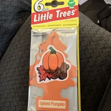 6 Little Tree Spiced Pumpkin ~ Air Freshners ~ Discontinued Scent ~ Fresheners