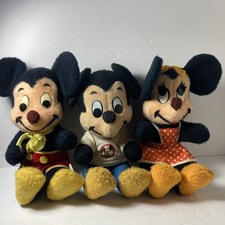 VINTAGE 1950s Walt Disney Mickey Mouse Plush Minnie 15" California Stuffed Lot