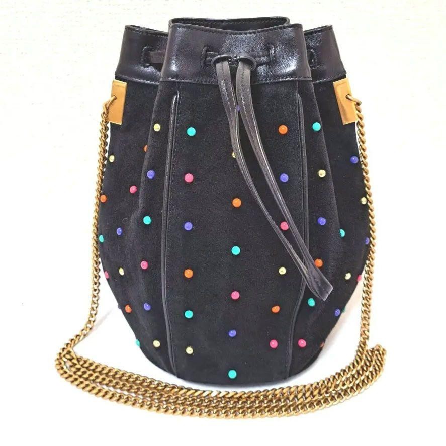 Borsa a tracolla Saint Laurent con coulisse e catena ferramenta oro