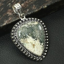 Gemma diaspro oceano etnico fatto a mano ciondolo gioiello regalo 2,4" AP-31152