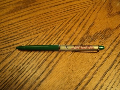 Vintage Floaty Ballpoint Pen  Triumph Human Spirit  5-15/16'' Long Denmark
