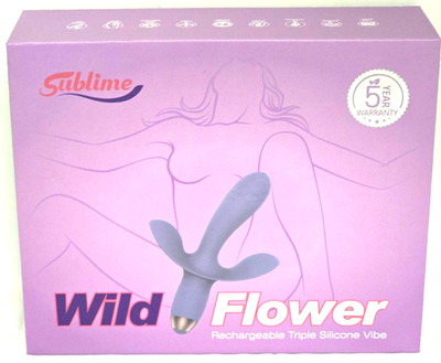 WILD FLOWER Triple-Action Silicone Vibrator (Rechargeable) by SUBLIME