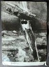 WW1 the end of Zeppelin L 70  illustration on RNAS photographic paper 21 by 15cm