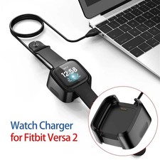 For Fitbit Versa 2 USB Charger Charging Power Dock Cradle Smart Watch