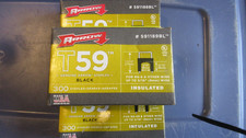 Arrow 3 BOXES #591189BL T59 Insulated Cable Staples Black 11/16 5/16