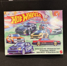 Hot Wheels Lot of 6 JDM 1:64 Diecast Cars Datsun 240Z Civic R Celica RX-7