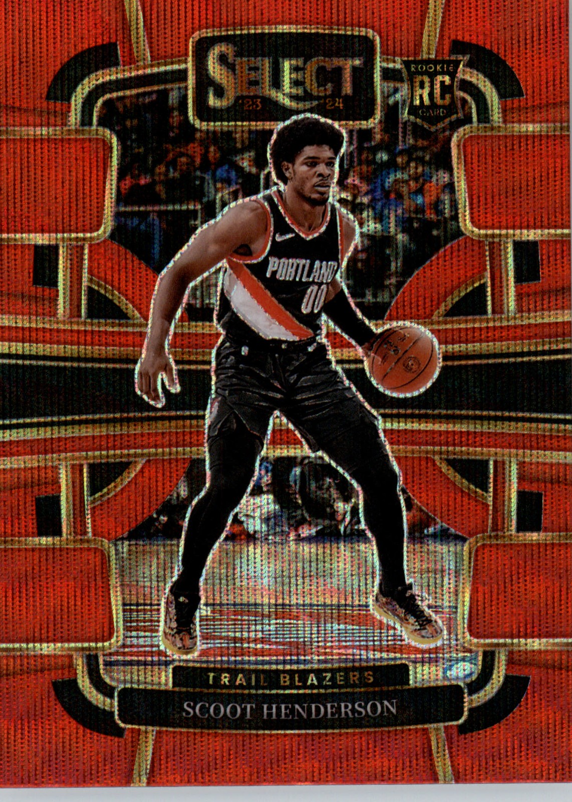 2023-24 Panini Select #77 Scoot Henderson Red Wave Prizms Trailblazers RC