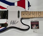 MATTY HEALY SIGNED CUSTOM UK FLAG ELECTRIC GUITAR THE 1975 MATT JSA COA — photo 2