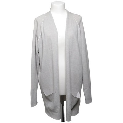 Iris von Arnim, Strickjacke, Damen, Größe: L, Grau/Weiß, Kaschmir/Seide #O15