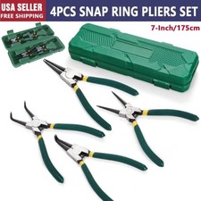 4pc 7 Circlip Plier Snap Ring Pliers Portable Internal External Retaining Clip