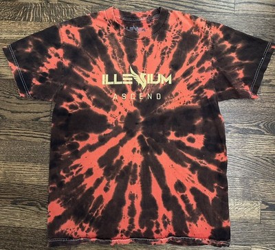 Illenium Shirt Mens Small Red Black Tie Dye Ascend Tour EDM DJ Future Bass Tee