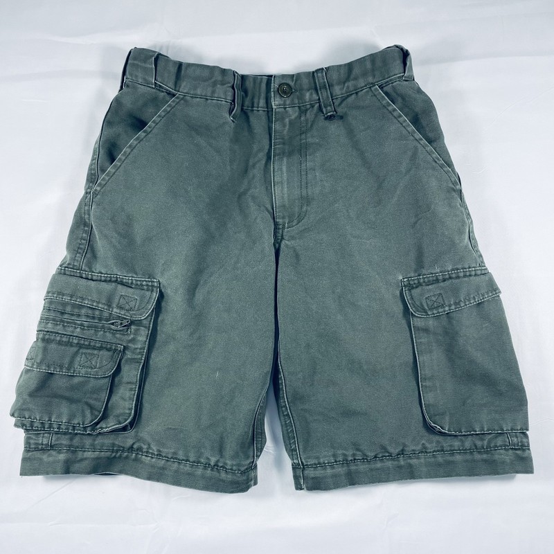 Boy Scout YOUTH 12 Green Canvas Official BSA Uniform Shorts BSA G313w