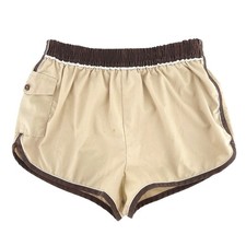 80s tan brown swim trunks 1980s vintage