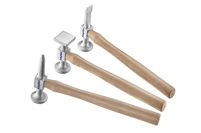 Kauplus 3PCS Aluminum Auto Body Dent Repair Set - Metal Work Dolly Silver 