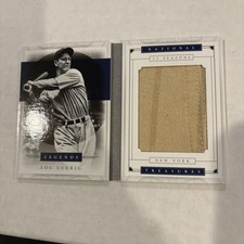 2016 Panini National Treasures #LBM-LG Lou Gehrig Legends Booklet Materials #2/5