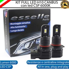 KIT LED H10 6000K BIANCO CANBUS FENDINEBBIA PER JEEP COMPASS MK1 ULTRA COMPATTE