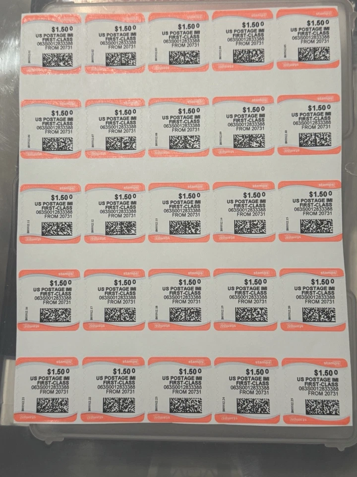 Estampillas vendidas por computadora ¡250 estampillas cada una! $1.00 y $1.50 envío súper rápido- Foto 2 de 2