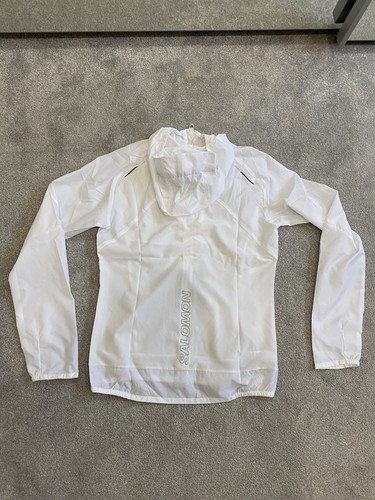 BNWT Womens Salomon Bonatti Cross Wind Running Jacket White Size XS - Picture 9 of 9