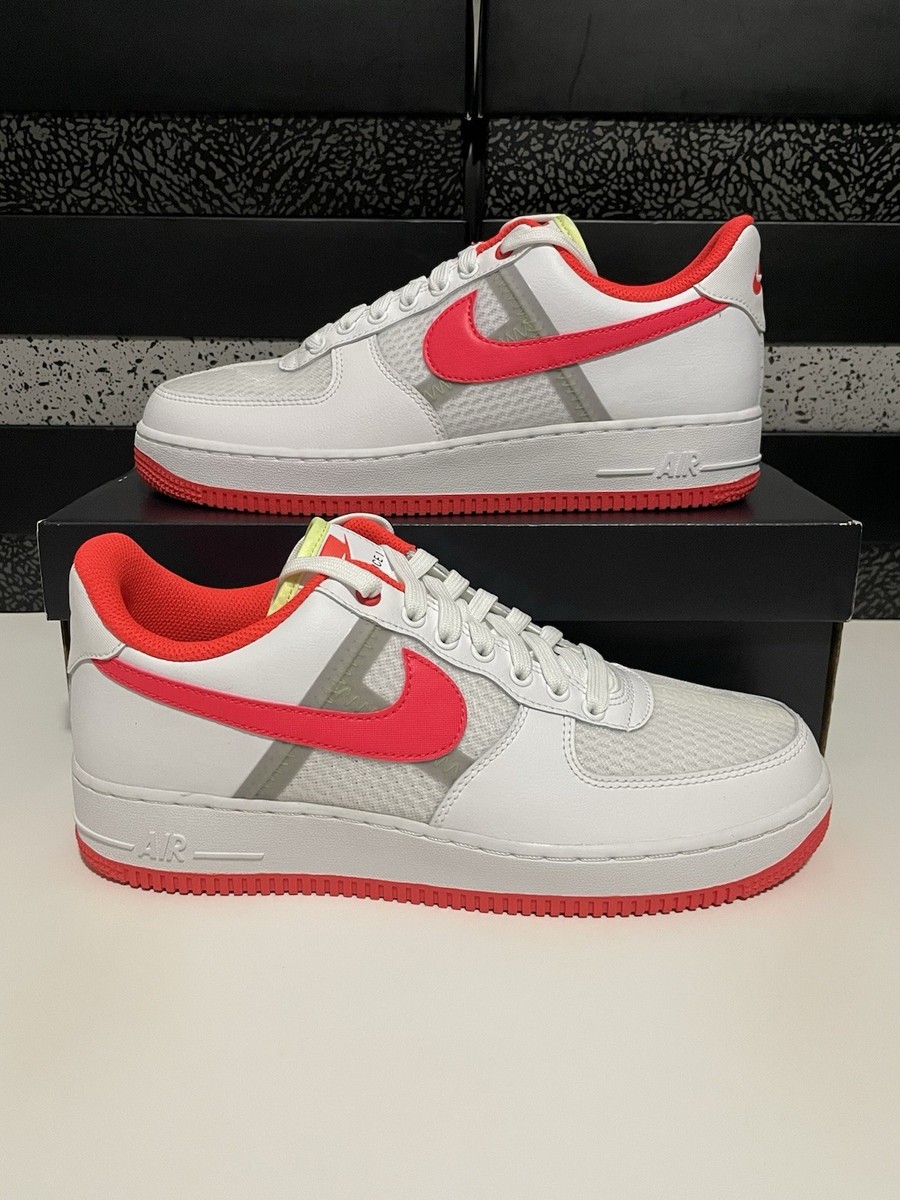 New Nike Air Force 1 '07 LV8 1 “Transparent White Crimson” CI0060