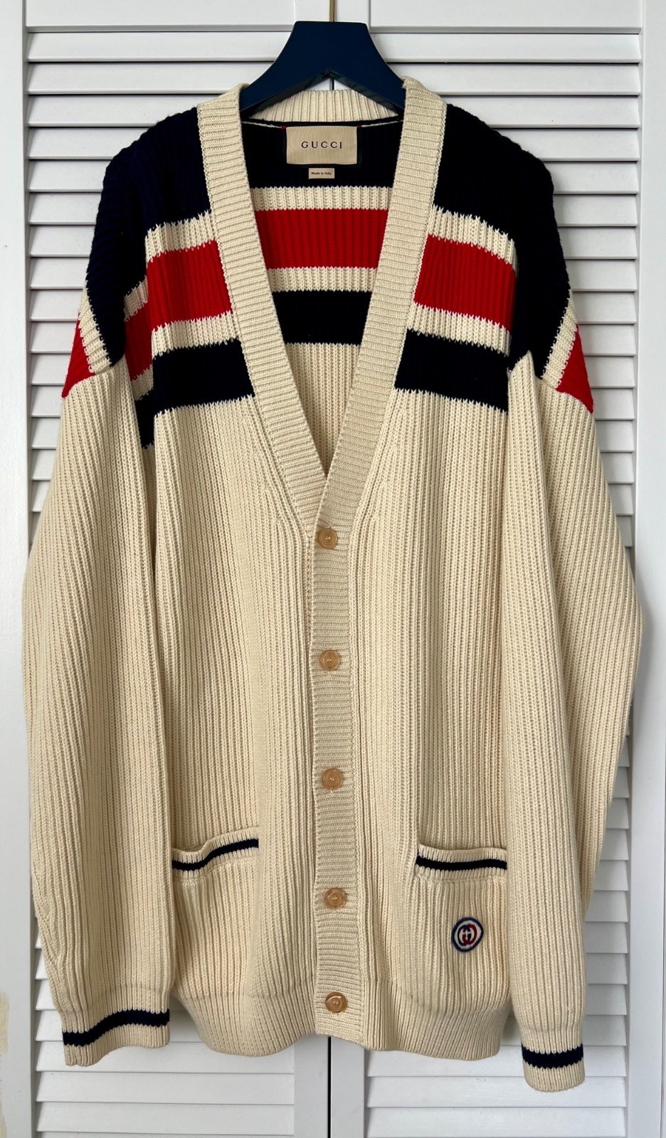 AUTHENTIC GUCCI INTERLOCKING G COTTON CARDIGAN SI… - image 2