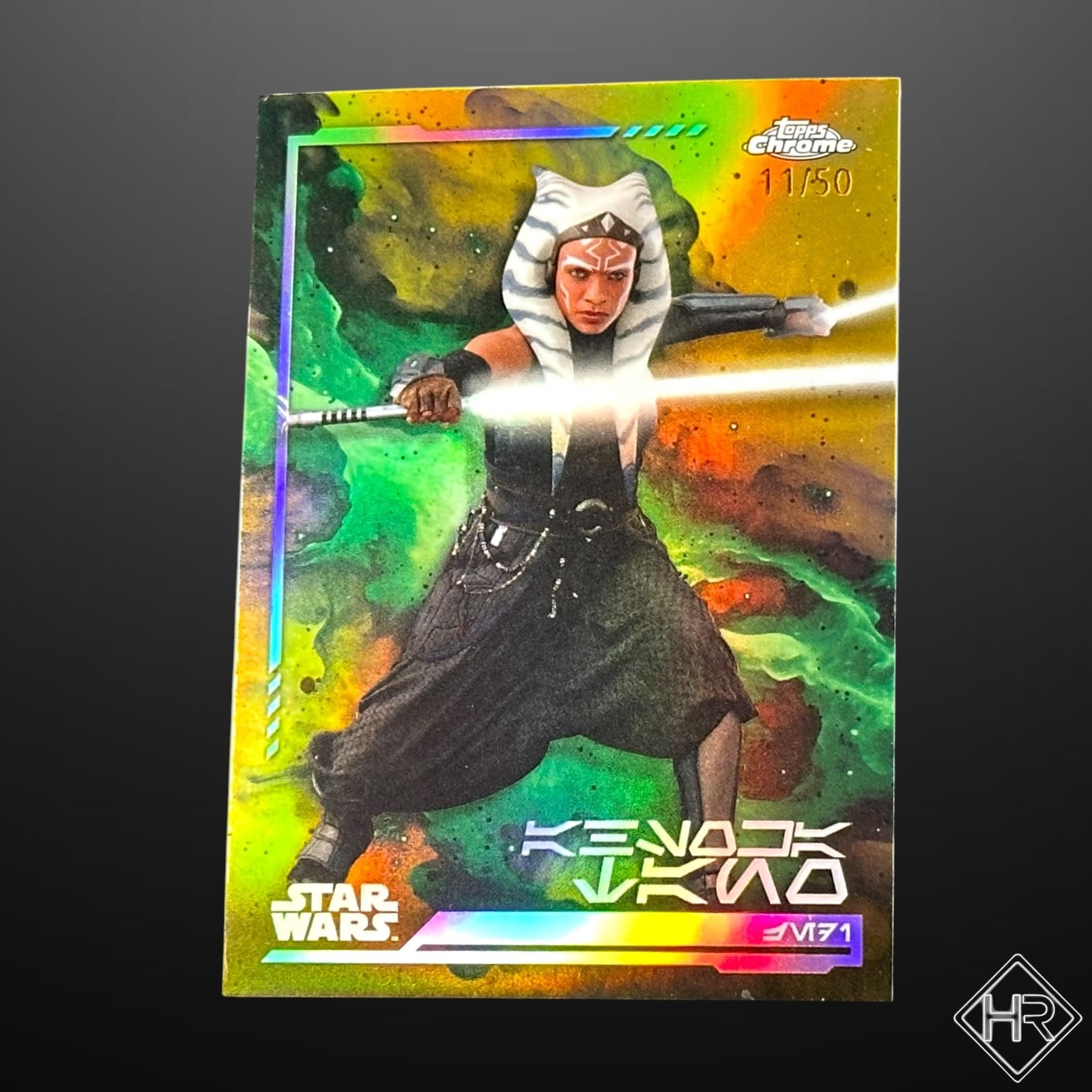 2024 Topps Chrome Star Wars Ahsoka Tano - Aurebesh Gold Refractor /50