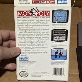 Monopoly NES With Box  Authentic Tested Very Good Condition