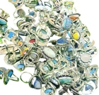 Bulk Lot Rings Lapis Lazuli & Mix Gemstone 10pc Rings 925 Sterling Silver Plated