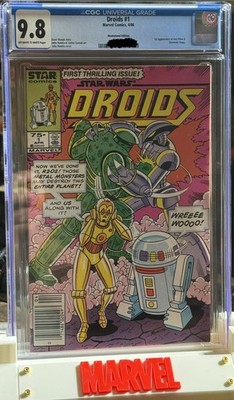 DROIDS #1 CGC 9.8 STAR WARS 1ST JOST ELLON GOV. KUGG NEWSSTAND! STAR COMICS 1986