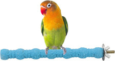 Wood Perch Stand Paw Grinding Stick Toy Colorful Pet Bird Cage Stand Platform fo