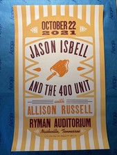 2021.10.22 Jason Isbell & 400 Unit with Allison Russell Hatch Show Print @Ryman