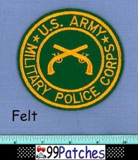 US ARMY MILITARY POLICE #2 (Old Vintage FELT CUT EDGE) Patch CHEESECLOTH 7L