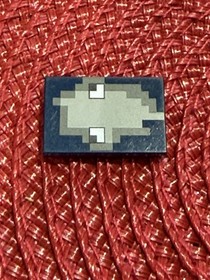 LEGO 26603pb010 Dark Blue Tile 2x3 Minecraft Squid Face Pattern 21136 21259