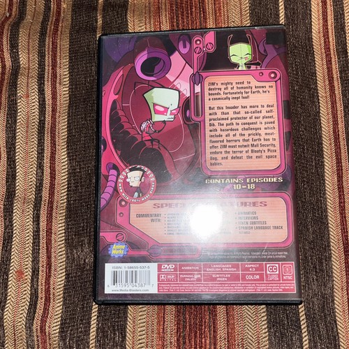 Invader Zim DVD Nickelodeon Volume 1 And 2 Doom & Insanity 90s Cartoon Nice!!!!! - Picture 7 of 7