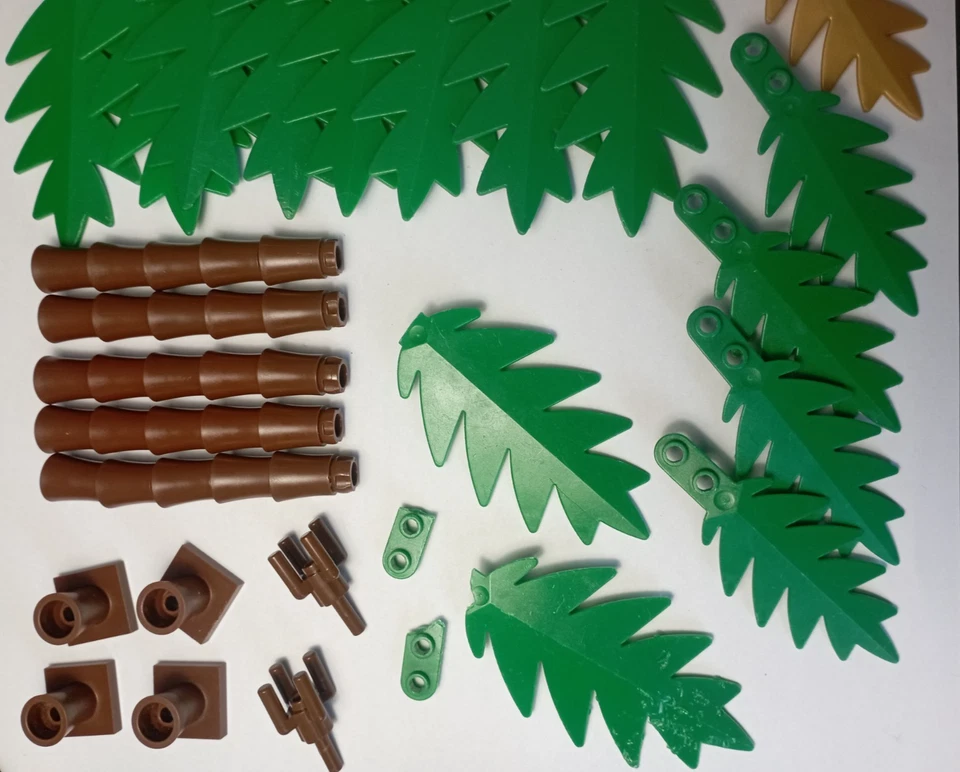 Lot Palmier Lego - Feuilles, Troncs, support & base - Authentique - Photo 3/4