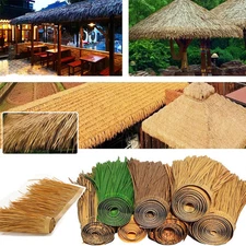 Mexican Style Artificial Straw Roof Waterproof Retardant  Artificial Palm Thatch