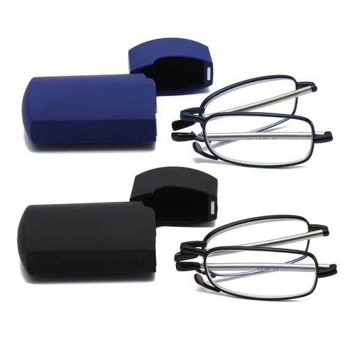 Folding Reading Glasses Blue-Light Blocking Spring Hinge Pocket Reader + 1.0