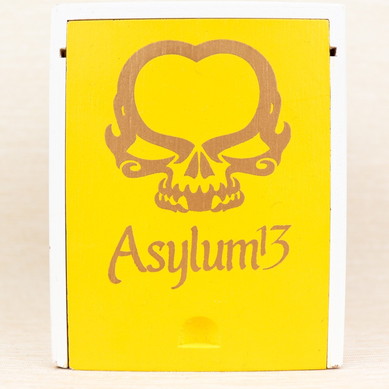 Asylum 13 Split Personality 40 x 4 Empty Wood Cigar Box 4.5" x 3.75" x 3.5"