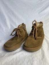 UGG Winter Snow Boots Size 11 Kid Neumel II Amber Brown Suede Sheepskin 1017320K